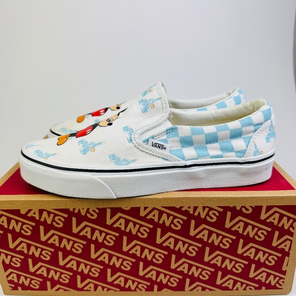 Vans Slip On Disney World 50th Anniversary Mickey Mouse Shoes Mens 7 Womens 8.5 - Picture 4 of 13